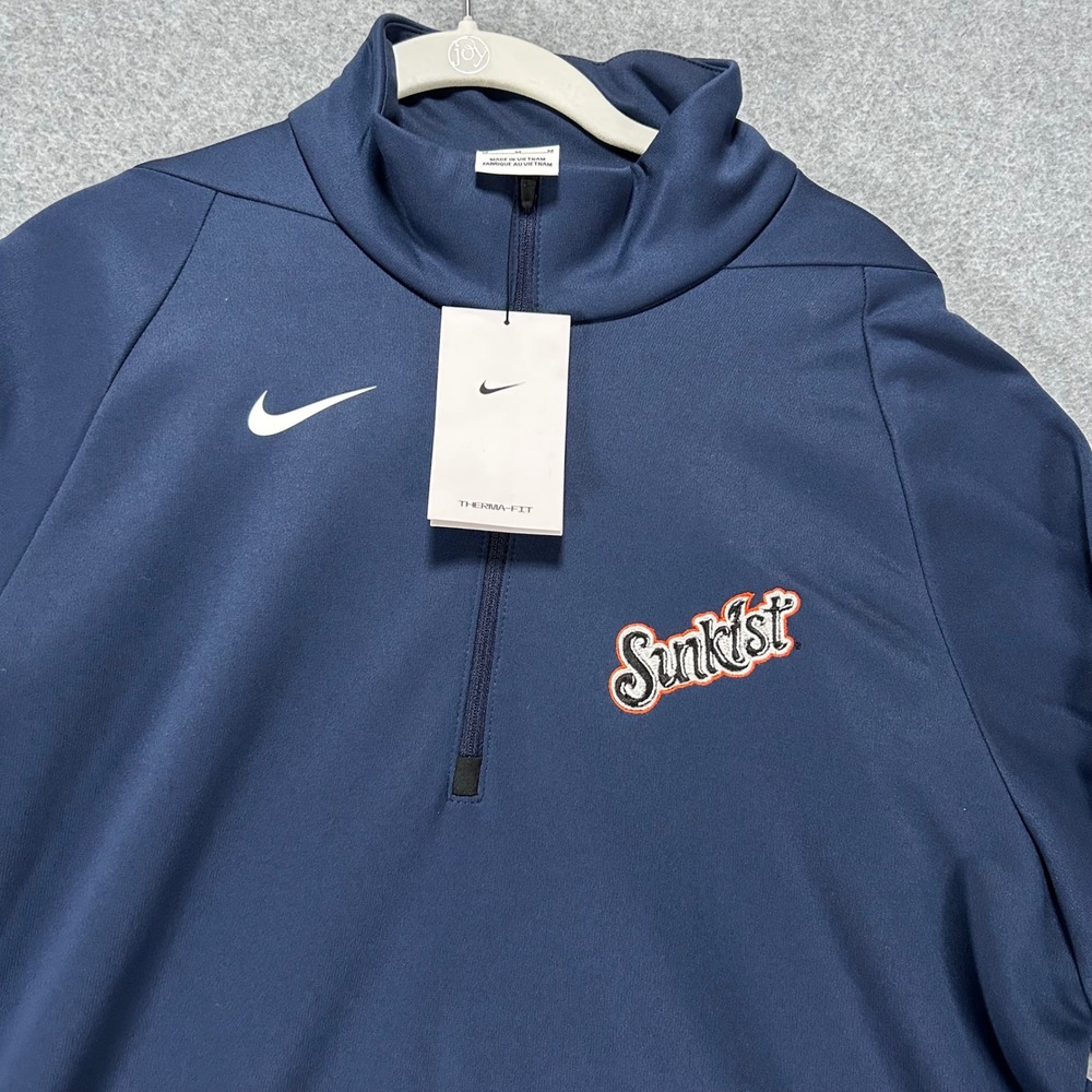 Sunkist Nike Pullover Therma-FIT Mens Medium Navy Blue Athleisure Sporty